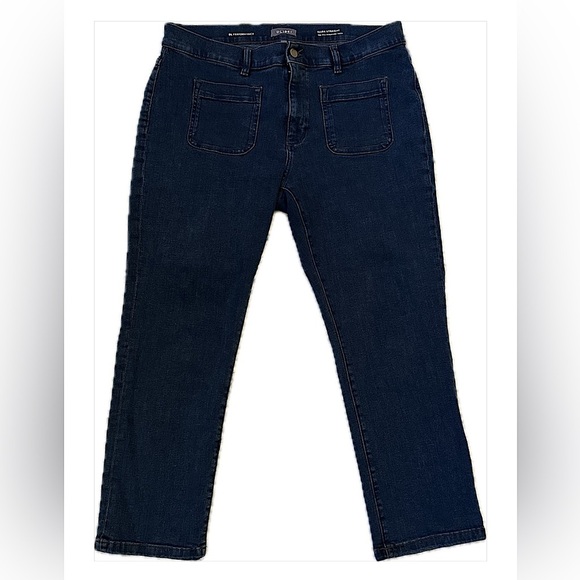 DL1961 Mara Straight Mid Rise Instasculpt Ankle Jeans Seacliff 33 - Picture 1 of 7